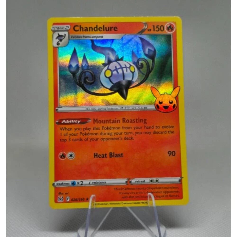 Pokemon Chandelure #26 Trick or Trade Stamped Holo  Lost Origin